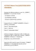 AZ POST Waiver Test QUESTIONS WITH ANSWERS