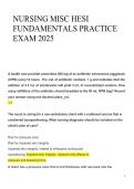 Nursing Misc HESI Fundamentals Practice Exam &vert; 2026&sol;2027 Questions & Answers &lpar;Converted&rpar;