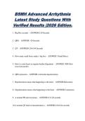 BSMH Advanced Arrhythmia  Latest Study Questions With  Verified Results &vert;2026 Edition&period;