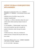 AZPOST CFE Block I EXAM QUESTIONS WITH ANSWERS