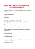 CSE 360 EXAM REVIEW &vert; VERIFIED STUDY &vert; QUESTIONS AND ANSWERS &vert; 2026 UPDATES