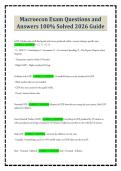 Macroecon Exam Questions and Answers 100&percnt; Solved 2026 Guide