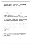 PIT - STUDY GUIDE &vert; 2026 UPDATE &vert; QUESTIONS AND ANSWERS WITH COMPLETE SOLUTION