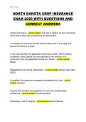 NORTH DAKOTA CROP INSURANCE  EXAM 2026 WITH QUESTIONS AND  CORRECT ANSWERS
