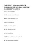 FACE REALITY EXAM 2026 COMPLETE EXAMINATION TEST WITH FULL QUESTIONS AND CORRECT SOLUTIONS