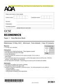 2025 AQA GCSE ECONOMICS Paper 1 How Markets Work Combined Question Paper with Final Marking Scheme