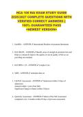 HCA 100 RAI EXAM STUDY GUIDE  2026&sol;2027 COMPLETE QUESTIONS WITH  VERIFIED CORRECT ANSWERS &vert;&vert;  100&percnt; GUARANTEED PASS  <NEWEST VERSION> 
