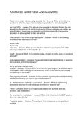 AROMA 303 QUESTIONS AND ANSWERS