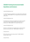 TED300 Training Environment Build Questions and Answers