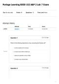 Portage Learning BIOD 152 A&P 2 Lab 7 Exam &vert; 2026&sol;2027 Questions & Answers &lpar;Converted&rpar;