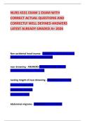 NURS 4331 EXAM 1 EXAM WITH CORRECT ACTUAL QUESTIONS AND CORRECTLY WELL DEFINED ANSWERS LATEST ALREADY GRADED A&plus; 2026