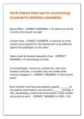 North Dakota State law for cosmetology EXAM WITH VERIFIED ANSWERS