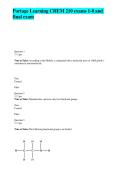 Portage Learning CHEM 210 Exams 1&ndash;8 & Final Exam &vert; 2026&sol;2027 Complete Study Guide with Answers