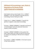 ND Board of Cosmetology Laws&comma; Rules & Regulations Full Study Guide QUESTIONS WITH ANSWERS&period;