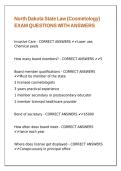 North Dakota State Law &lpar;Cosmetology&rpar; EXAM QUESTIONS WITH ANSWERS