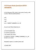 CCO Exam Study Questions WITH ANSWERS