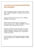 cco written core study guide QUESTIONS WITH ANSWERS&period;