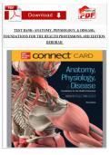 TEST BANK- ANATOMY&comma; PHYSIOLOGY&comma; & DISEASE&colon; FOUNDATIONS FOR THE HEALTH PROFESSIONS&comma; 3RD EDITION DEBORAH 
