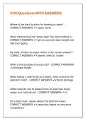 CCO Questions WITH ANSWERS