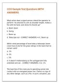 CCO Sample Test Questions WITH ANSWERS