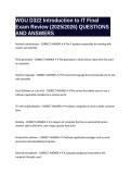 WGU D322 Introduction to IT Final Exam Review &lpar;2025&sol;2026&rpar; QUESTIONS AND ANSWERS