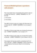 Financial Modeling Exam 1 questions with answers&period;