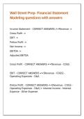 Wall Street Prep- Financial Statement Modeling questions with answers