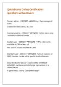 QuickBooks Online Certification questions with answers