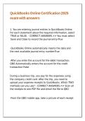 QuickBooks Online Certification 2025 exam with answers&period;