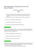 Test Bank for HESI Fundamentals of Nursing Practice Test &ndash; Evolve-Style Q&A Study Resource