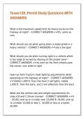 Texas CDL Permit Study Questions WITH ANSWERS