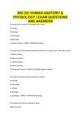 BIOL 251 Human Anatomy and Physiology I w&sol;Lab EXAM  ACTUAL  EXAM  QUESTIONS WITH CORRECT DETAILRD  ANSWERS RATED A&plus; LATEST  UPDATE 