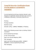 CompTIA Security&plus; Certification Exam SY0-601 Midterm 1 EXAM WITH ANSWERS