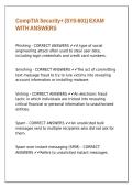 CompTIA Security&plus; &lpar;SY0-601&rpar; EXAM WITH ANSWERS