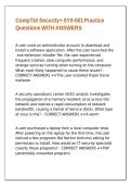 CompTIA Security&plus; SY0-601 Practice Questions WITH ANSWERS