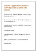S2 Exam 1 &lpar;upper&rpar; Neuroanatomy 1 Schmidt &lpar;revised&rpar; questions with answers