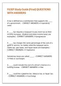 FiCEP Study Guide &lpar;Final&rpar; QUESTIONS WITH ANSWERS