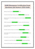 NAMS Menopause Certification Exam Questions and Answers 2026 Guide