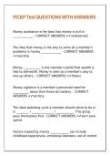 FICEP Test QUESTIONS WITH ANSWERS