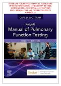 Test Bank for Ruppel&rsquo;s Manual of Pulmonary Function Testing 12th Edition by Mottram