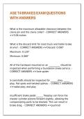 ASE T4 BRAKES EXAM QUESTIONS WITH ANSWERS
