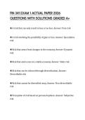 FIN 341 EXAM 1 ACTUAL PAPER 2026 QUESTIONS WITH SOLUTIONS GRADED A&plus;