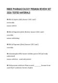 INBDE PHARMACOLOGY PREMIUM REVIEW SET 2026 TESTED MATERIALS