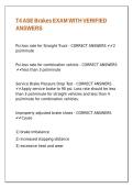 T4 ASE Brakes EXAM WITH VERIFIED ANSWERS&period;