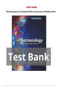 Test Bank for Pharmacology for Canadian Health Care Practice 3rd Edition by Lilley &ndash; Complete Chapter-Aligned Study Resource&period;