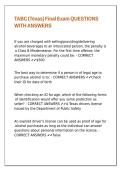 TABC &lpar;Texas&rpar; Final Exam QUESTIONS WITH ANSWERS
