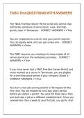 TABC Test QUESTIONS WITH ANSWERS