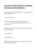 FIN 341 EXAM 1 FINAL PAPER 2026 QUESTIONS WITH FULL SOLUTION GRADED A&plus;