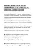 INDIVIDUAL MANAGE YOUR RISK QHS COMPREHENSIVE EXAM SCRIPT 2026 FULL QUESTIONS CORRECT ANSWERS