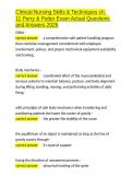 Clinical Nursing Skills & Techniques ch&period; 11 Perry & Potter Exam Actual Questions and Answers 2026&period;docx